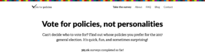 Vote for Policies: Homepage